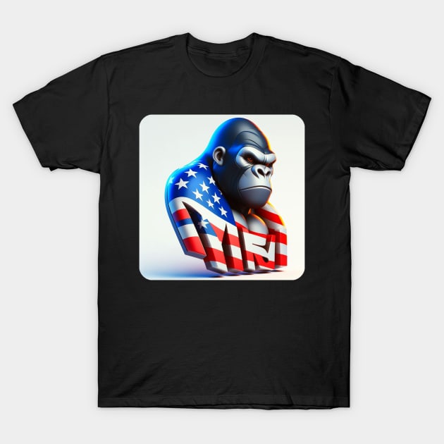 Grumpy Gorilla #4 T-Shirt by The Black Panther